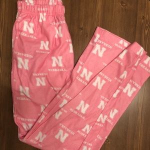 Pink Nebraska Corn Huskers Flannel PJ Pants